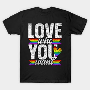 Love Who You Want  Pride Gay Proud Lgbtq T-Shirt